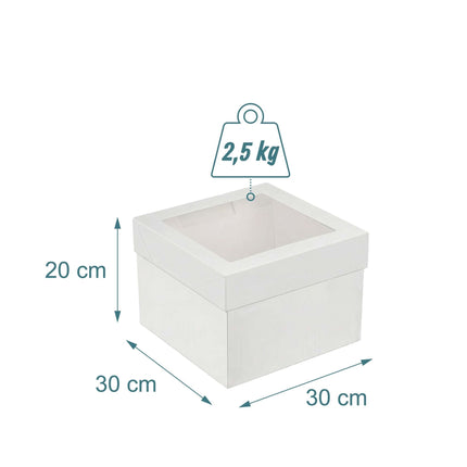 Rectangular Cake Boxes With Window, Cake Boards Included