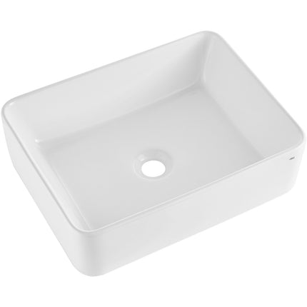 Rectangular Ceramic Vessel Sink, 19 x 14.7 in, White