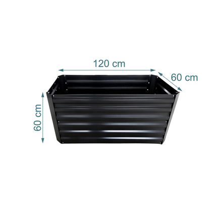 Rectangular Galvanized Metal Planter – Raised Garden Bed