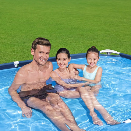 Rectangular Garden Frame Pool 259 x 170 x 61 cm, 3-Layer PVC, Tool-Free Assembly