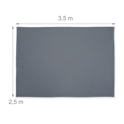 Rectangular Grey Shade Sail, UV Protection, Water-Repellent
