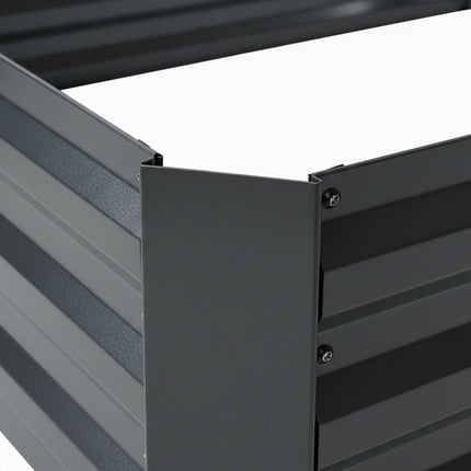 Rectangular Metal Planter – Raised Garden Bed, Galvanized