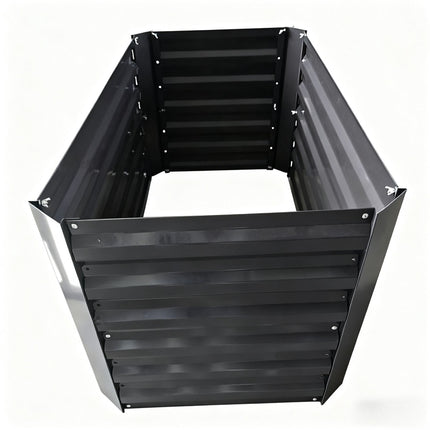 Rectangular Metal Planter – Raised Garden Bed, Galvanized