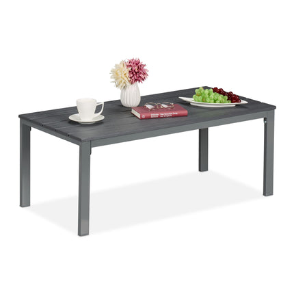 Rectangular Outdoor Table – Weatherproof Plastic & Steel