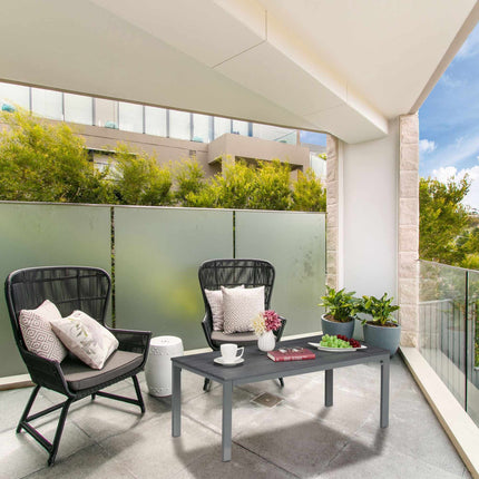 Rectangular Outdoor Table – Weatherproof Plastic & Steel
