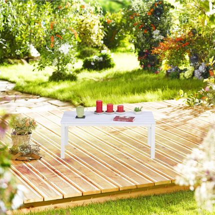 Rectangular Outdoor Table – Weatherproof Plastic & Steel