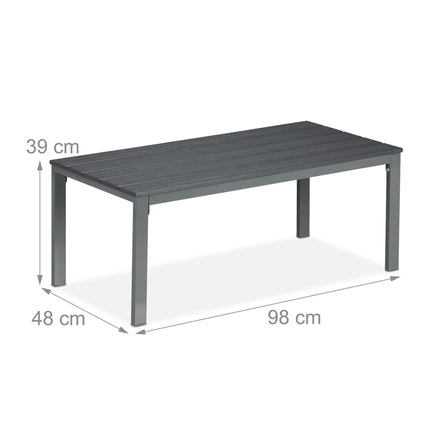 Rectangular Outdoor Table – Weatherproof Plastic & Steel