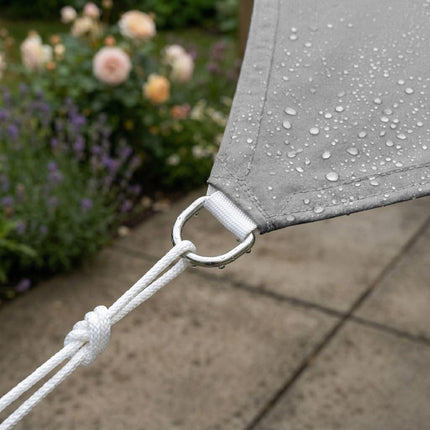 Rectangular Shade Sail, Weatherproof UV Protection, Grey