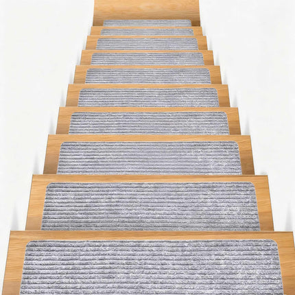 Rectangular Stair Mats, 16pc, 75x20cm, Self-Adhesive
