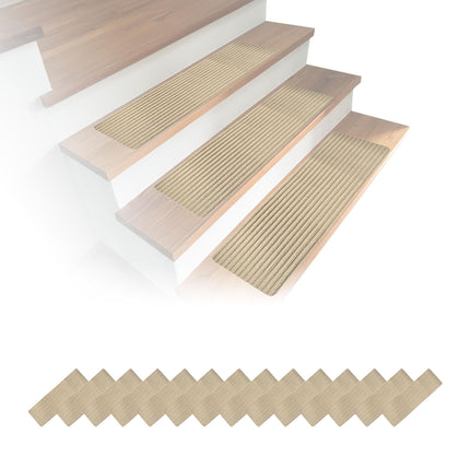 Rectangular Stair Mats, 16pcs, 65×20 cm, Non-Slip