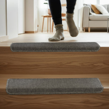 Rectangular Stair Treads Set of 15 – Non-Slip, Self-Adhesive