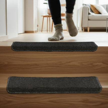 Rectangular Stair Treads Set of 15 – Non-Slip, Self-Adhesive