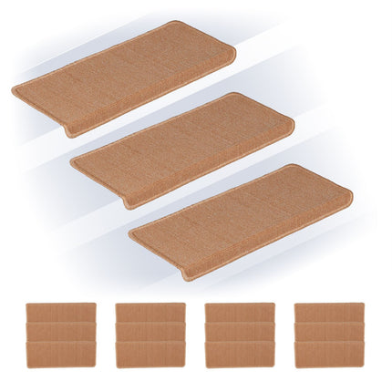 Rectangular Stair Treads Set of 15 – Non-Slip Step Mats