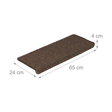 Rectangular Stair Treads Set of 15 – Non-Slip Step Mats