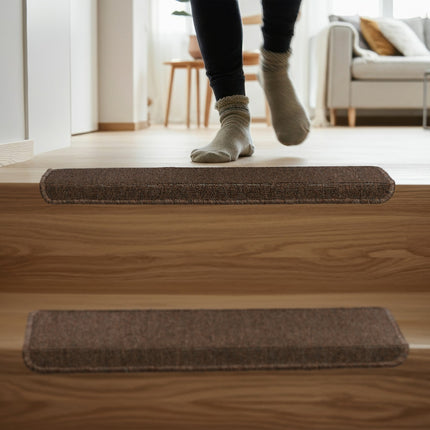 Rectangular Stair Treads Set of 15 – Non-Slip Step Mats