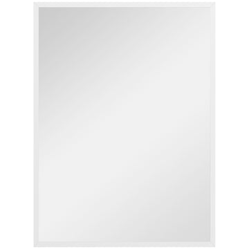 Rectangular Wall Mirror, 60x80 cm, White MDF Frame
