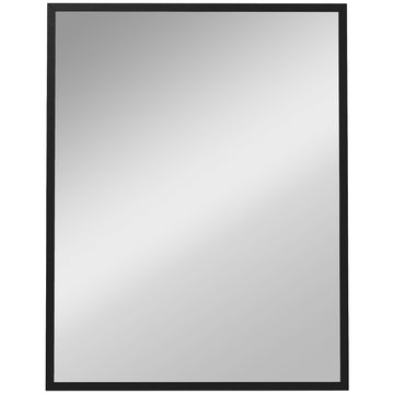 Rectangular Wall Mirror, 70x90 cm, Black MDF Frame
