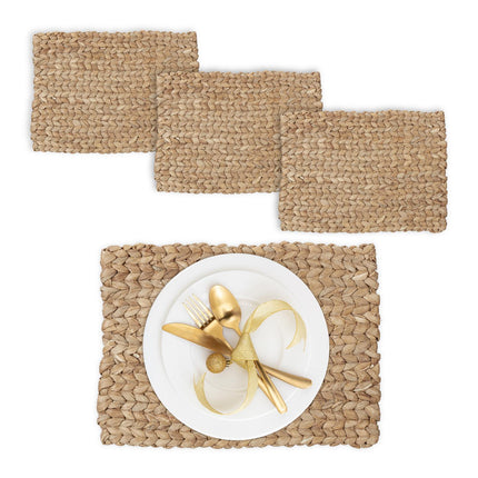 Rectangular Water Hyacinth Placemats, Set of 4