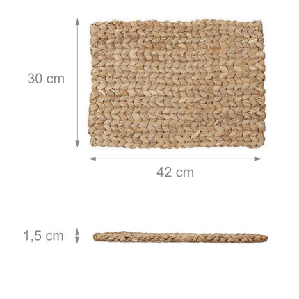 Rectangular Water Hyacinth Placemats, Set of 6