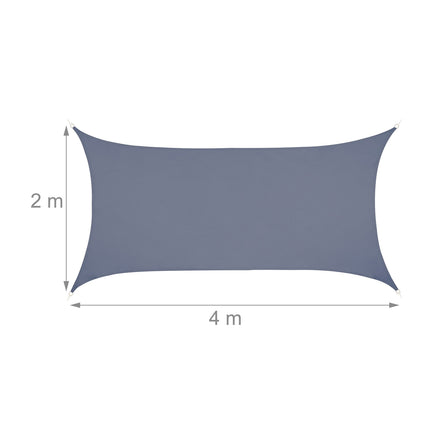 Rectangular awning in polyester