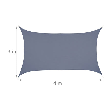 Rectangular awning in polyester