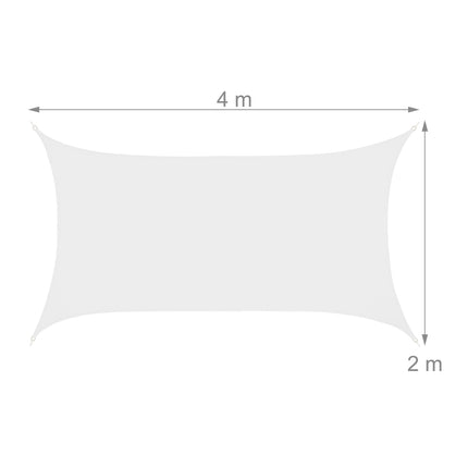 Rectangular awning in polyester