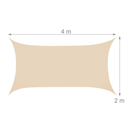 Rectangular awning in polyester