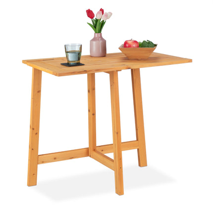 Rectangular folding table in wood