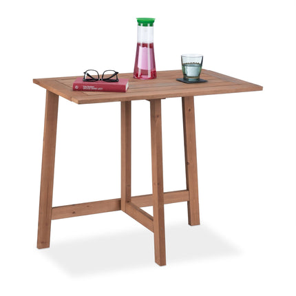 Rectangular folding table wood brown