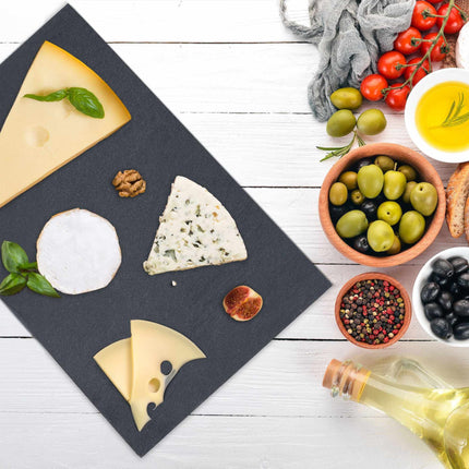 Rectangular slate plate set of 6