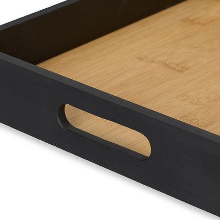 Rectangular tray in bamboo