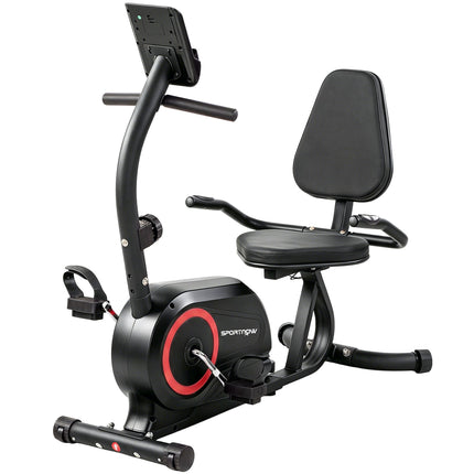Recumbent Exercise Bike, Bluetooth App, 8-Level Magnetic Resistance