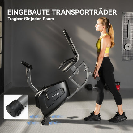 Recumbent Exercise Bike, Magnetic, 8 Resistance Levels, LCD