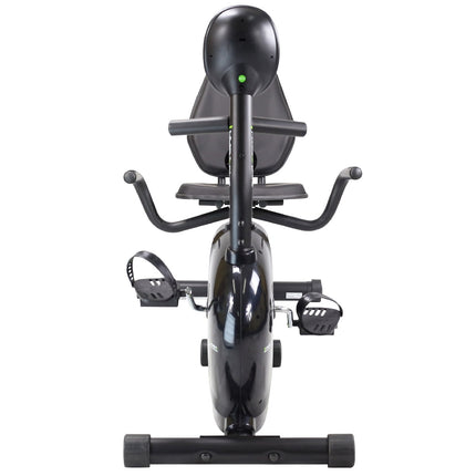 Recumbent Magnetic Stationary Bike, Black/Green