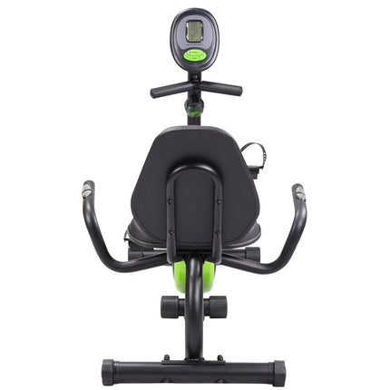 Recumbent Magnetic Stationary Bike, Black/Green