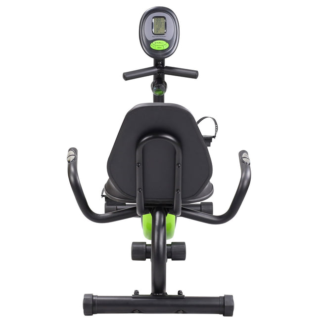 Recumbent Magnetic Stationary Bike, Black/Green