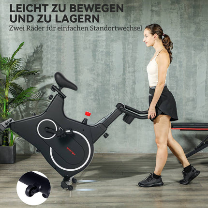 Ligfietsergometer voor hometrainer met magnetische weerstand, LCD-monitor, zitergometer met verstelbare zitting en handgreep, tablethouder, flessenhouder, tot 120 kg Aosom