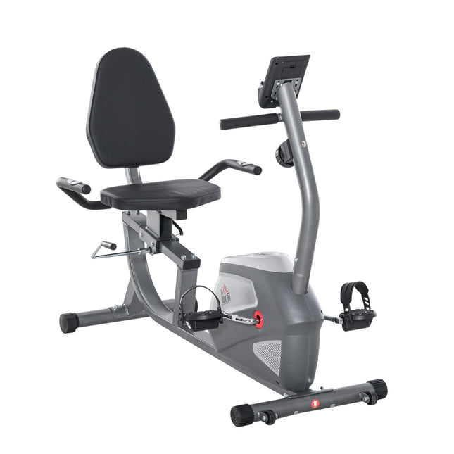Ligergometer Met Lcd-Display, 8 Niveaus Van Instelbare Magnetische Weerstand, Gebruikersgewicht Tot 110 Kg, Metaal Abs, 136X62,5X38Cm