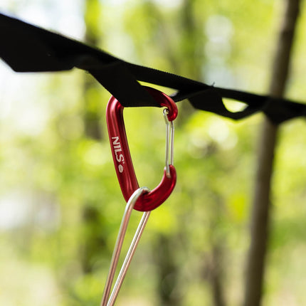 Red Carabiner 12kN, Heavy Duty Climbing Clip
