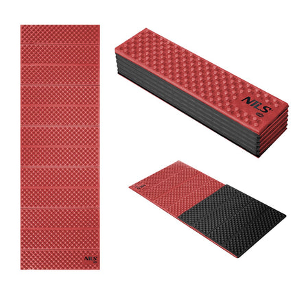Red Folding Mat, 182cm, Portable Exercise Pad