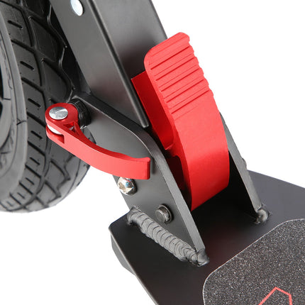 Red Kick Scooter, Adjustable Height, Foldable Design