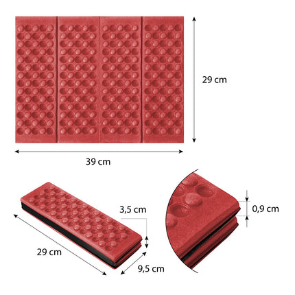Red Mini Folding Mat, Compact and Portable Design
