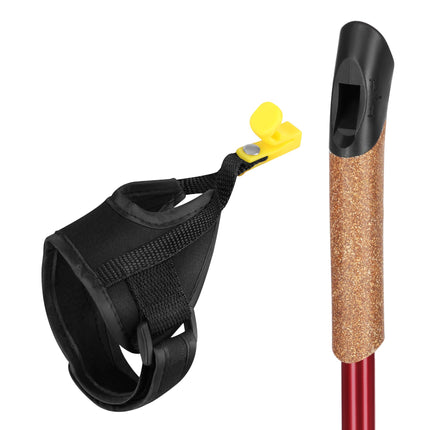Red Nordic Walking Poles, Adjustable, Lightweight