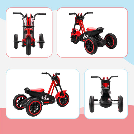 Red Toddler Tricycle with Steel Frame, Ages 18–36 Months