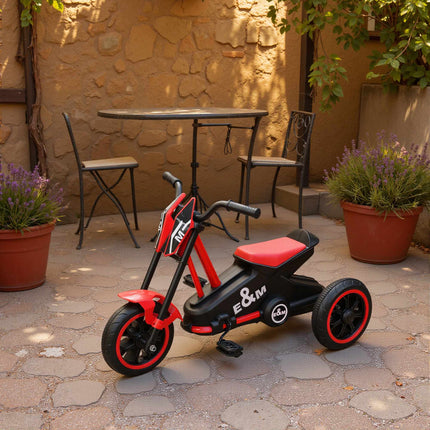Red Toddler Tricycle with Steel Frame, Ages 18–36 Months