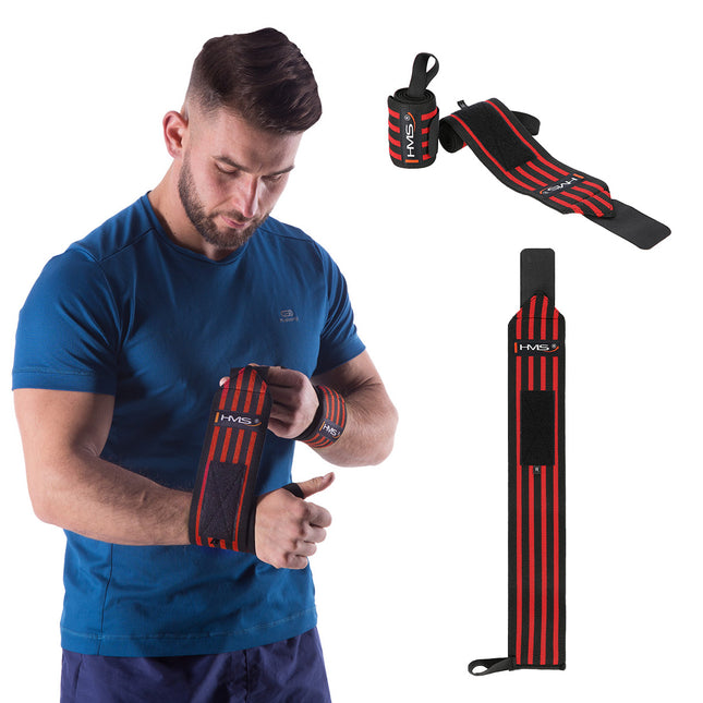 Red Wrist Wrap Set, 2 Pcs – Support for Weightlifting