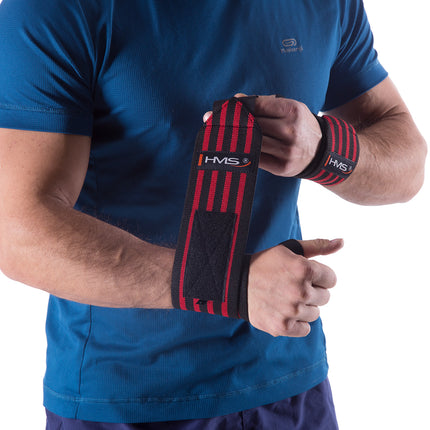 Red Wrist Wrap Set, 2 Pcs – Support for Weightlifting
