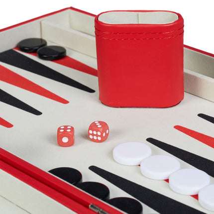 Red backgammon bag