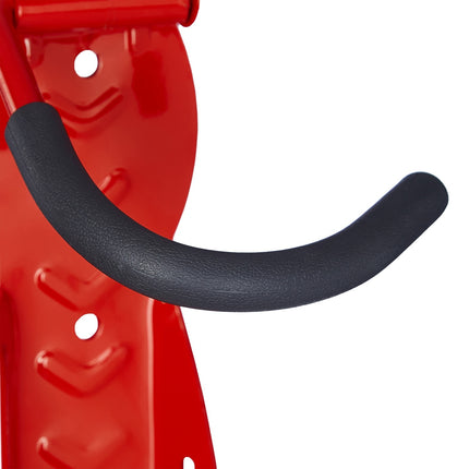 Red bicycle wall bracket set of 2