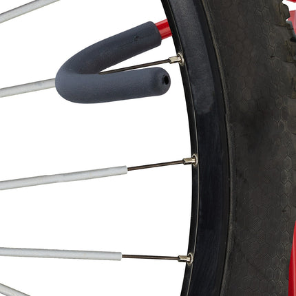Red bicycle wall bracket set of 2